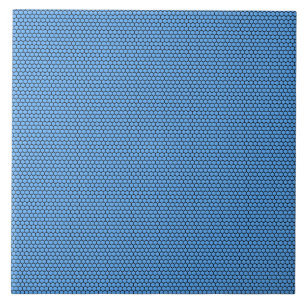 Hexagon Blue Black Pattern Fliese
