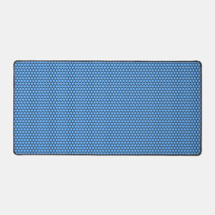 Hexagon Blue Black Pattern Schreibtischunterlage