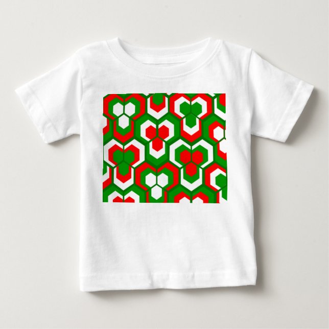 Hexagon-Blume Baby T-shirt (Vorderseite)