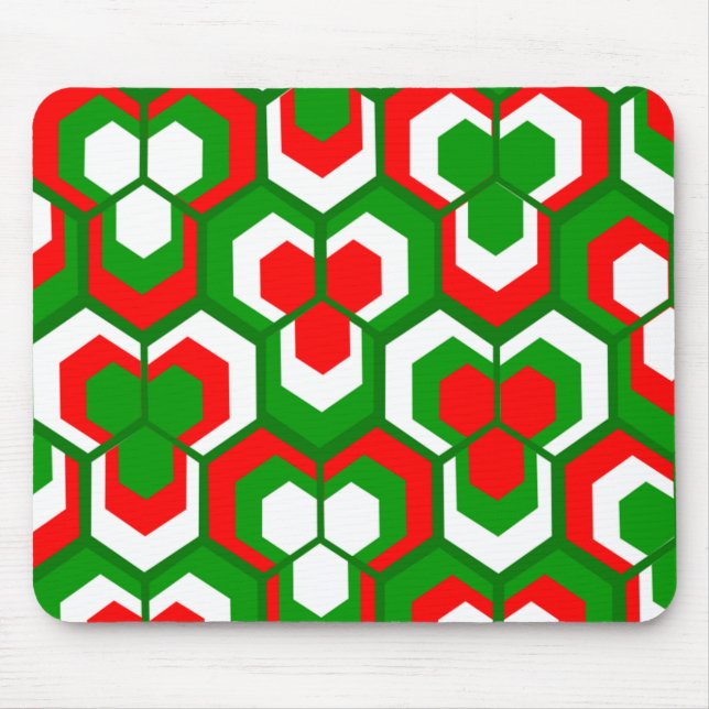 Hexagon-Blume Mousepad (Vorne)