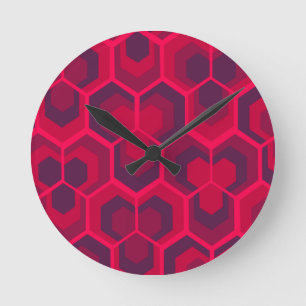 Hexagon-Blume Runde Wanduhr