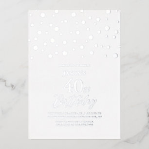 Hexagon Confetti Adult Milestone Geburtstagsparty Folieneinladung