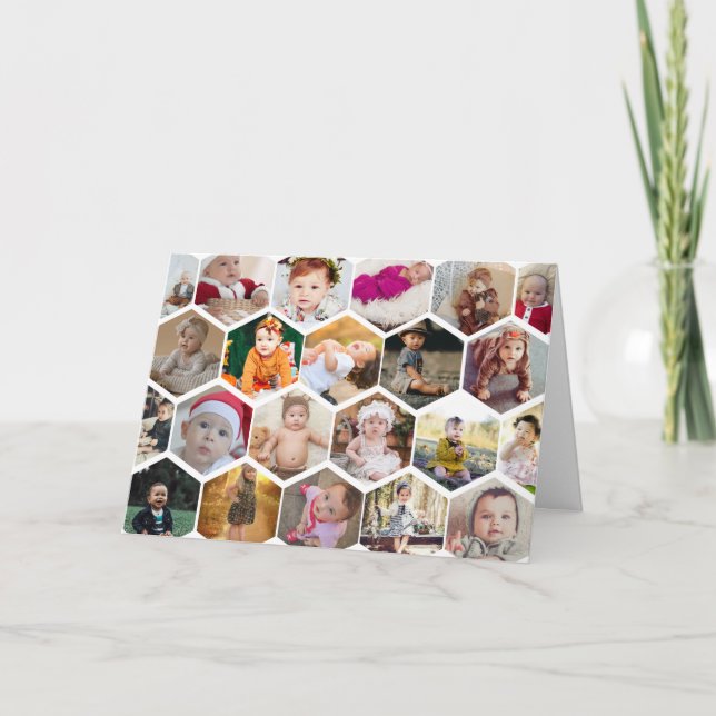 Hexagon Foto Collage Ankündigung (Vorderseite)