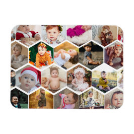 Hexagon Foto Collage Magnet