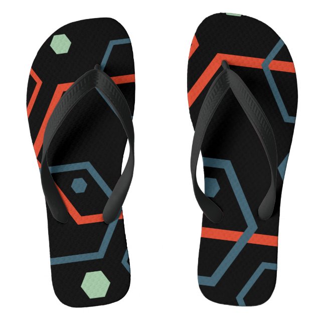 Hexagon Geometric Muster Flip Flops (Fußbett)