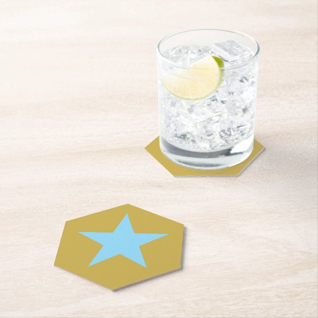 Hexagon Gold mit BlueStar Untersetzer (Vor Ort)