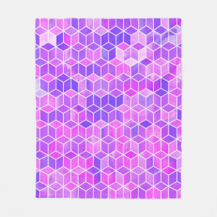 Hexagon-Illustrationsmuster Fleecedecke