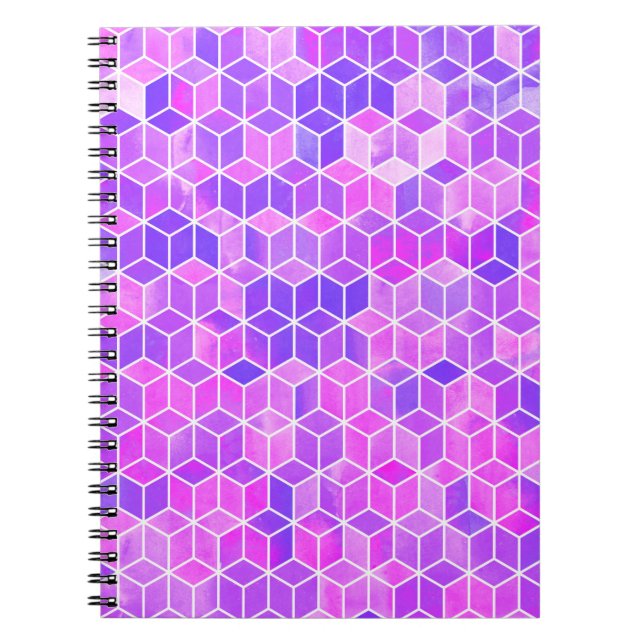 Hexagon-Illustrationsmuster Notizblock (Vorderseite)