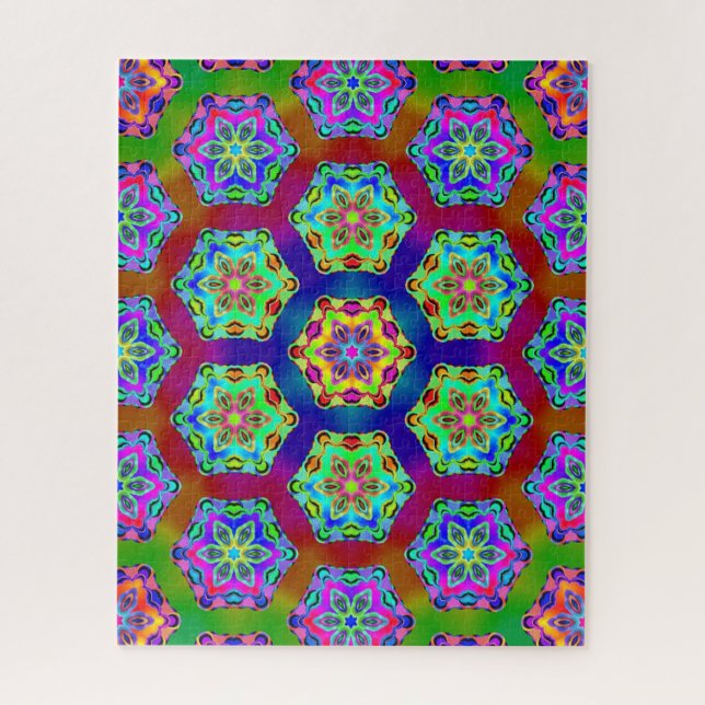 Hexagon Mandala Design 1.11.23.1 Puzzle (Vertikal)