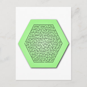 Hexagon Maze Postkarte