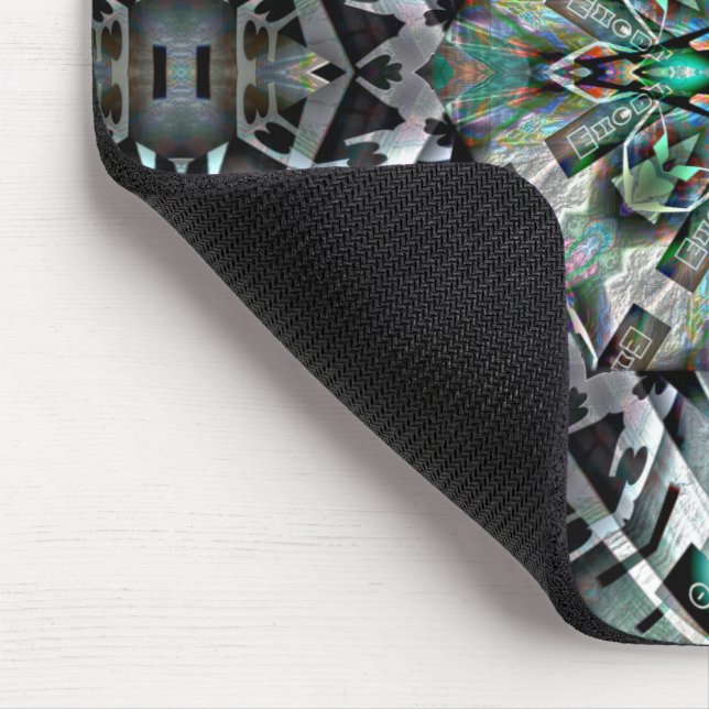 Hexagon mit Banner und Graffiti, digital Mousepad (Ecke)