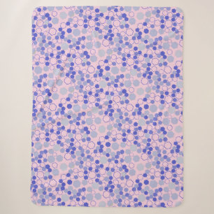Hexagon Muster 01b.Blau. Lpink BG Sherpadecke