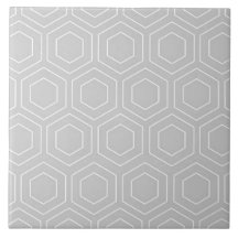 Hexagon Muster Grau und Weiß Moderne Keramik Tile