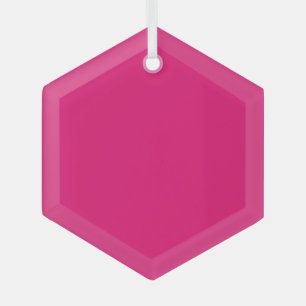 Hexagon-Ornament aus Hot Pink Ornament Aus Glas