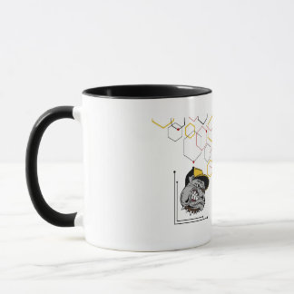 Hexagon-Pitti gespiegelt Kombinations- Tasse