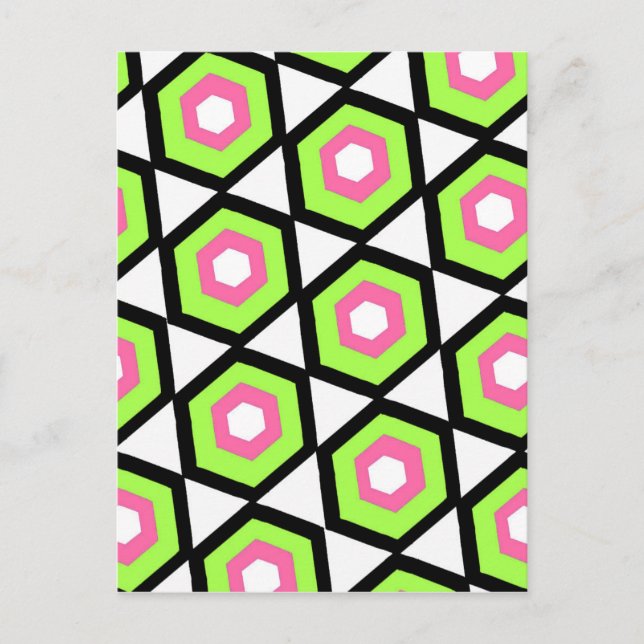 Hexagon Postkarte (Vorderseite)