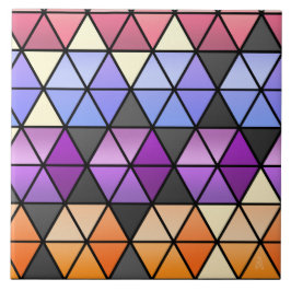 Hexagon Quilt in Lilac, Orchid, Orange + Rose Fliese