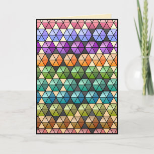 Hexagon Quilt Warm Rainbow - Personalisierter Gebu Karte