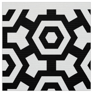 Hexagon Rings Poplin Fabric Stoff