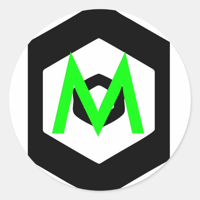 Hexagon Runder Aufkleber (Vorderseite)