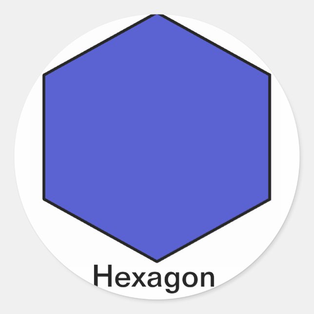 Hexagon-Sticker Runder Aufkleber (Vorderseite)