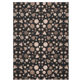 Hexagon & Triangle Pink & Brown auf schwarzem Must Tischdecke