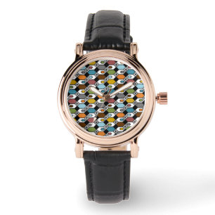 Hexagon und Sternexplosionen Armbanduhr