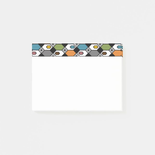 Hexagon und Sternexplosionen Post-it Klebezettel (Vorderseite)