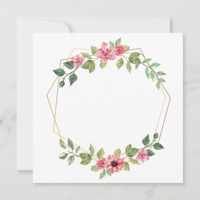 Hexagon with flowers and leaves (Vorderseite)