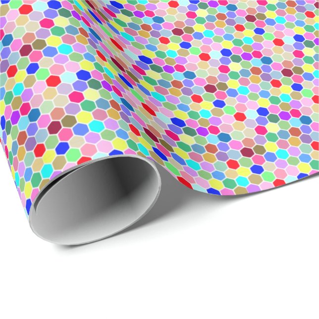Hexagon Wrapping Paper Geschenkpapier (Rolleneckpunkt)