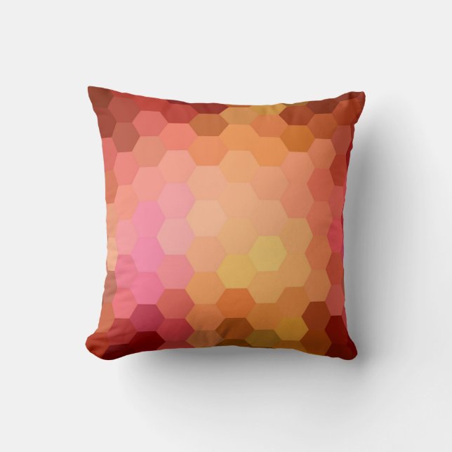 Hexagon Zickzack Muster 2 Kissen (Vorderseite)