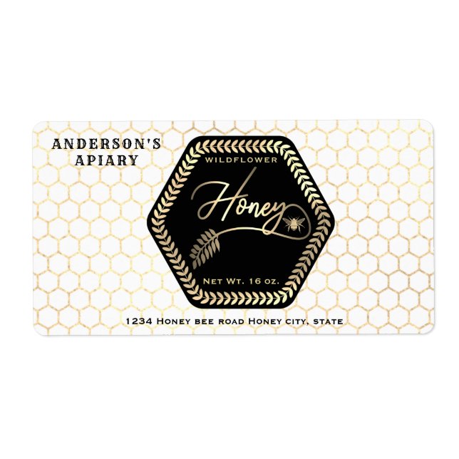 Hexagon-Zweig-Goldkleber (Vorne)