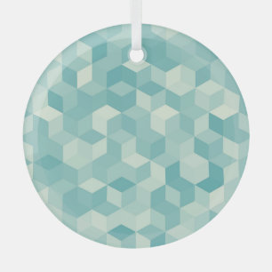Hexagonal blaues Nahtloses Muster Ornament Aus Glas