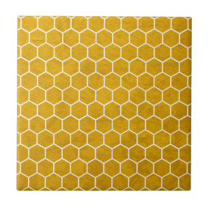 Hexagonal-Hexagon-Muster gelb Fliese