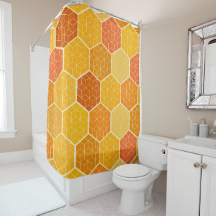 Hexagonale Honeycomb Duschvorhang