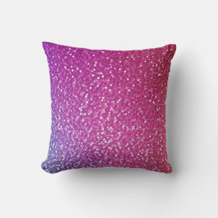 Hexagonaler Glitzer Rainbow Gradient Kissen