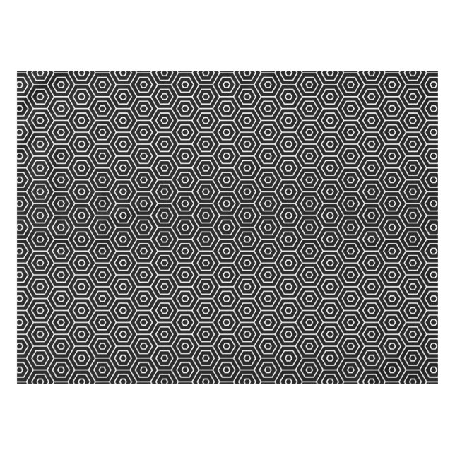 Hexagone masern geometrisches Muster Tischdecke (Vorderseite (Horizontal))