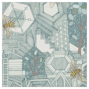 Hexagonstadt Stoff