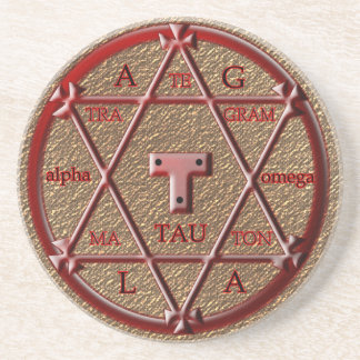 Hexagram von solomon sandstein untersetzer