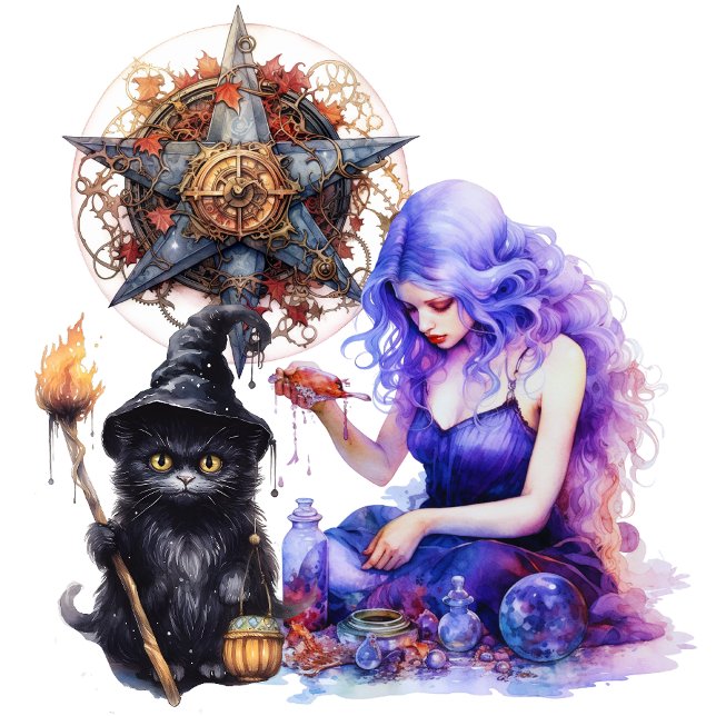 Hexapothecary Poster (Alchemy of Knowledge, Artistry of Spells: Witch Lab Awaits Your Discovery.)