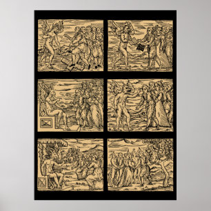 Hexaptych nach Guazzo 30x40 Poster