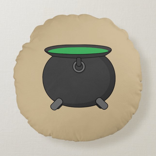 Hexch Cauldron Rundes Kissen (Vorderseite)