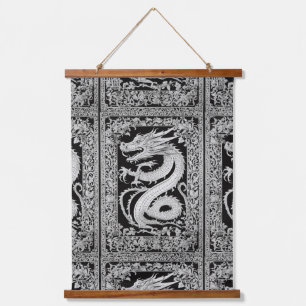 Hexchy Black Cat Tapestry - Okkult & Spooky Wall A Wandteppich Mit Holzrahmen