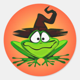 Hexchy Frog Red Runder Aufkleber