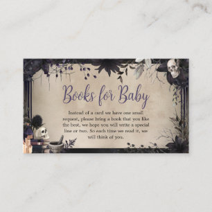 Hexchy Gothic Halloween Baby Shower Books for Baby Begleitkarte