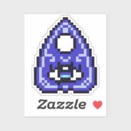 Hexchy Lila Blue Pixel Art Planchette Aufkleber