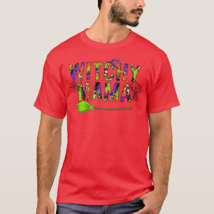 Hexchy Mama Halloween Gefärbte Krawatte Leopard He T-Shirt