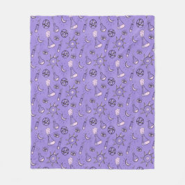 Hexchy Occult Symbols Pattern - Mystical Magic Fleecedecke