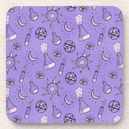 Hexchy Occult Symbols Pattern - Mystical Magic Getränkeuntersetzer