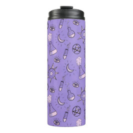 Hexchy Occult Symbols Pattern - Mystical Magic Thermosbecher